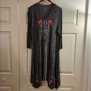 Caite Embroidered Long Sleeve Dress